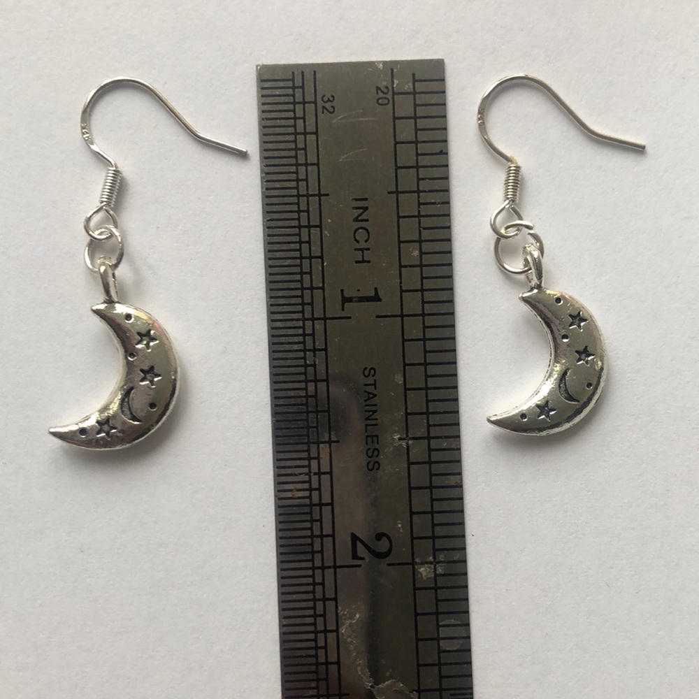 Beautiful Sterling silver moon earrings